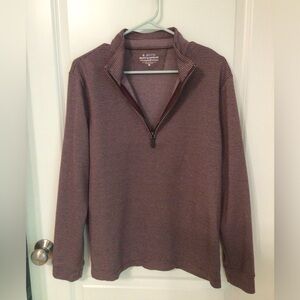 Vineyard Vines Men's Maroon Houndstooth Quarter-Zip